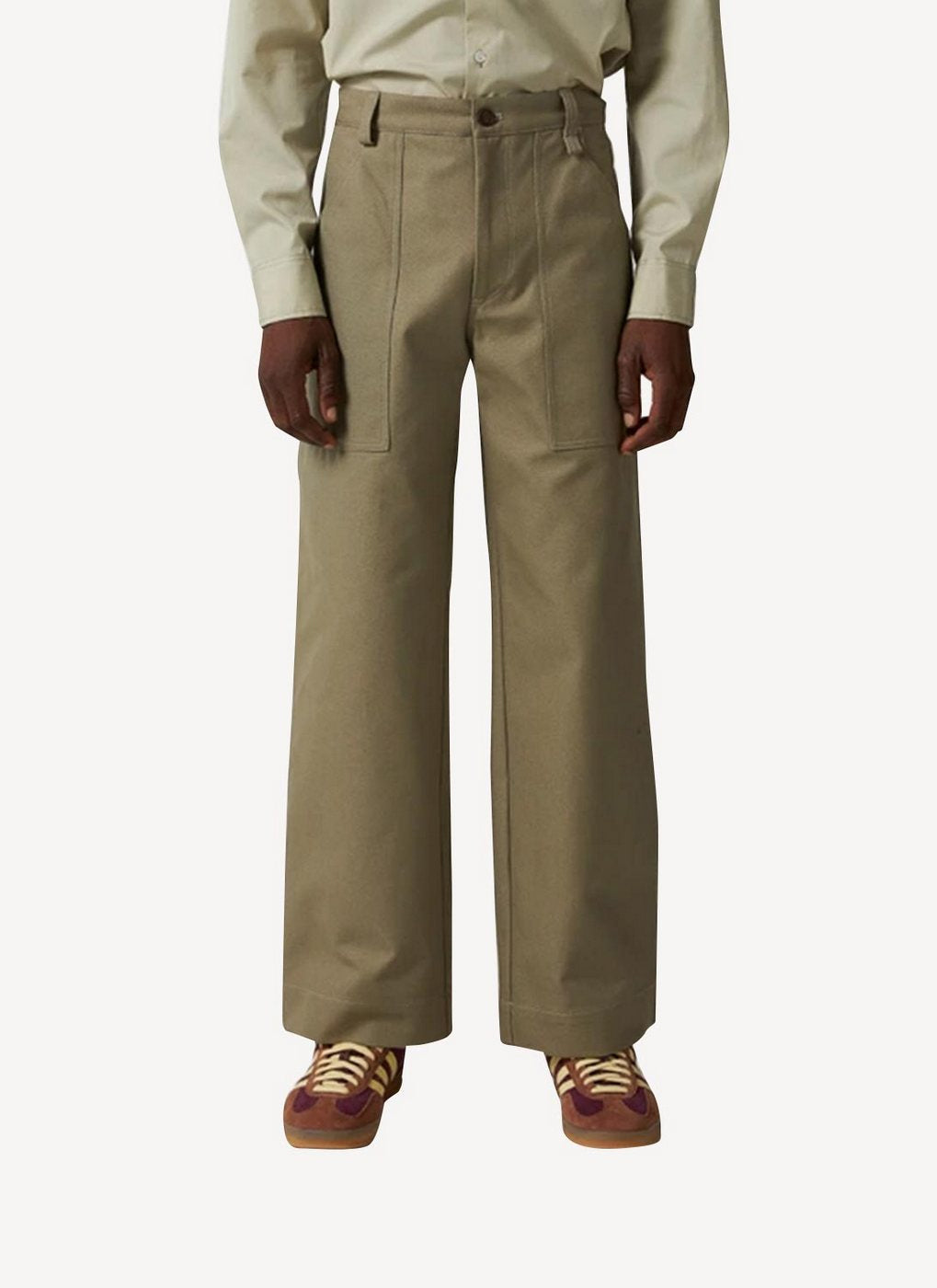 Maison Kitsune - Large Tailored Pants - Light Khaki - Hombre