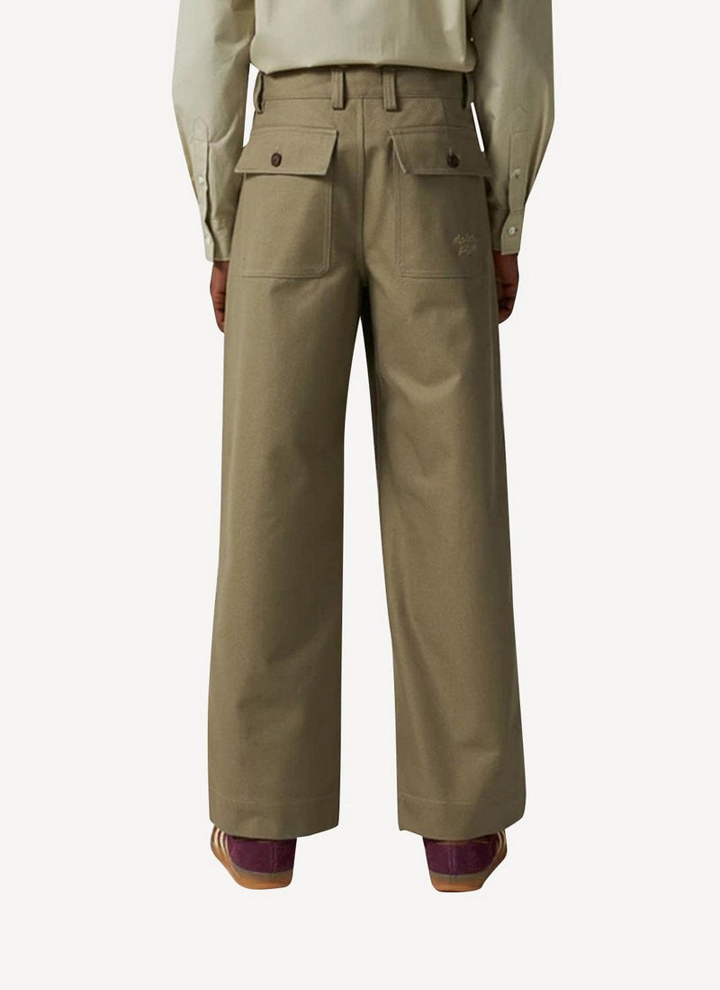 Maison Kitsune - Large Tailored Pants - Light Khaki - Homme