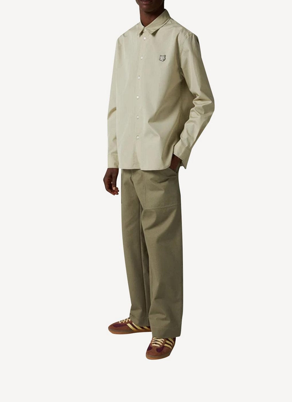 Maison Kitsune - Large Tailored Pants - Light Khaki - Hombre