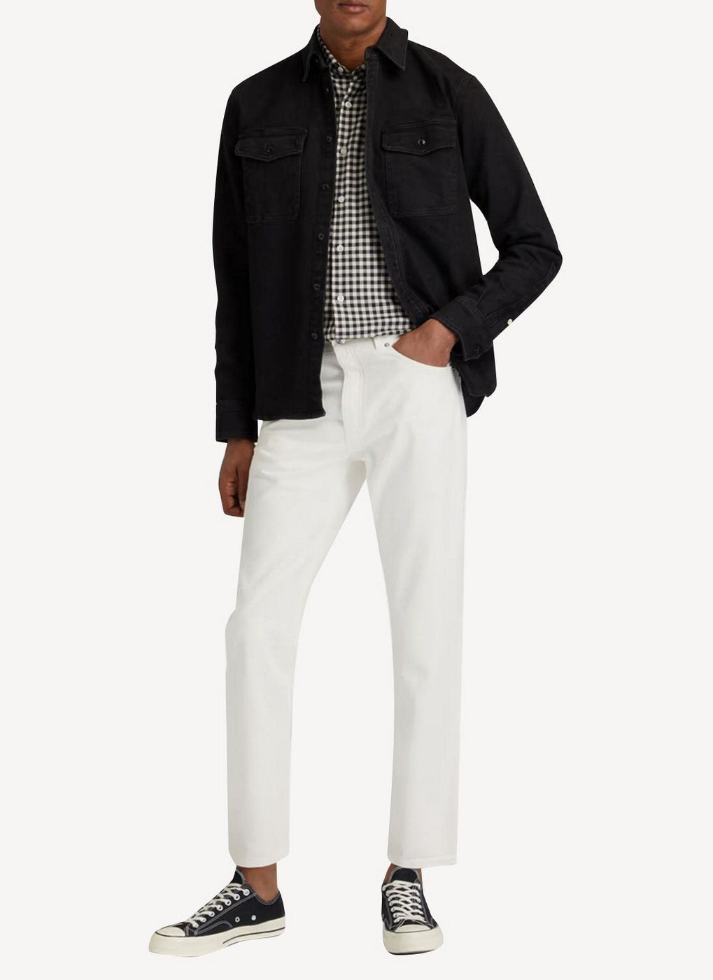 Maison Kitsune - Large Pleated Bermuda - White - Homme