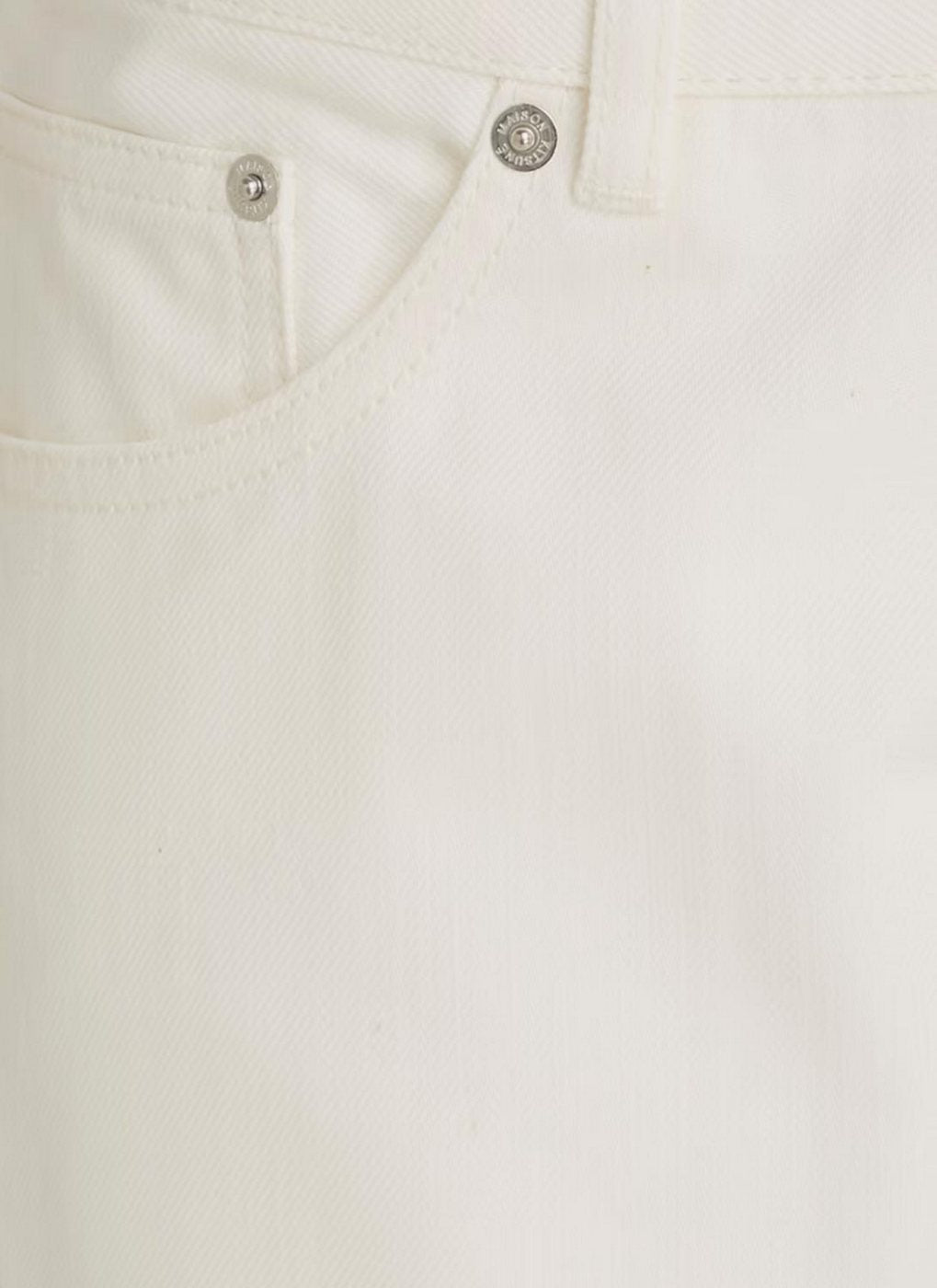 Maison Kitsune - Large Pleated Bermuda - White - Homme