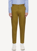 Maison Kitsune - Large Pleated Bermuda - Khaki Stripe - Hombre