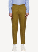 Maison Kitsune - Bermudas plisadas grandes - Rayas caqui - Hombre