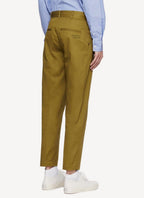 Maison Kitsune - Large Pleated Bermuda - Khaki Stripe - Hombre