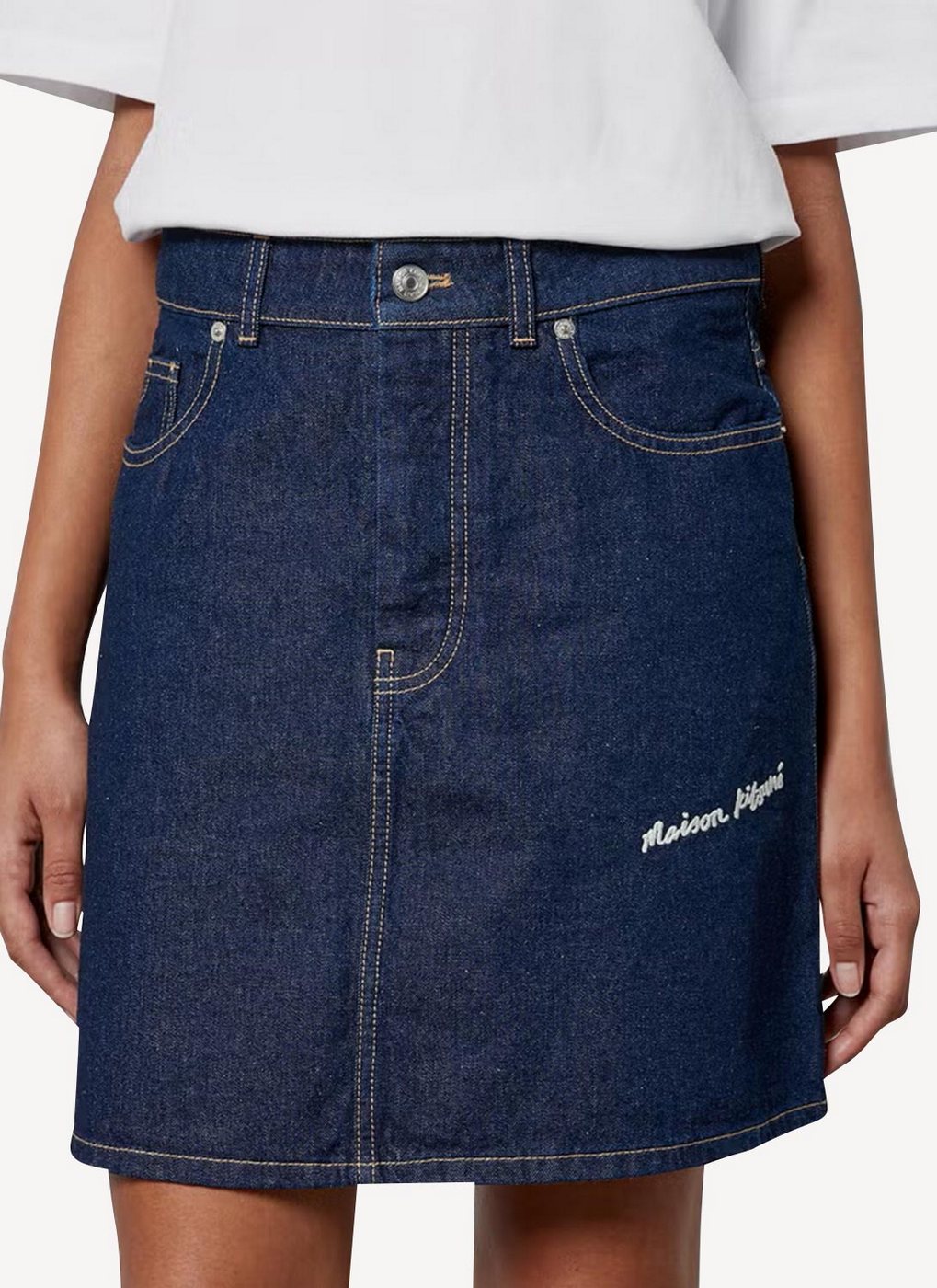 Maison Kitsune - Zipped Skirt - Indigo - Femme