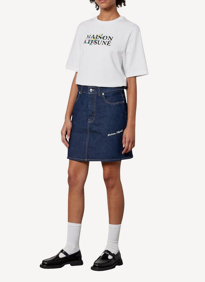 Maison Kitsune - Zipped Skirt - Indigo - Femme