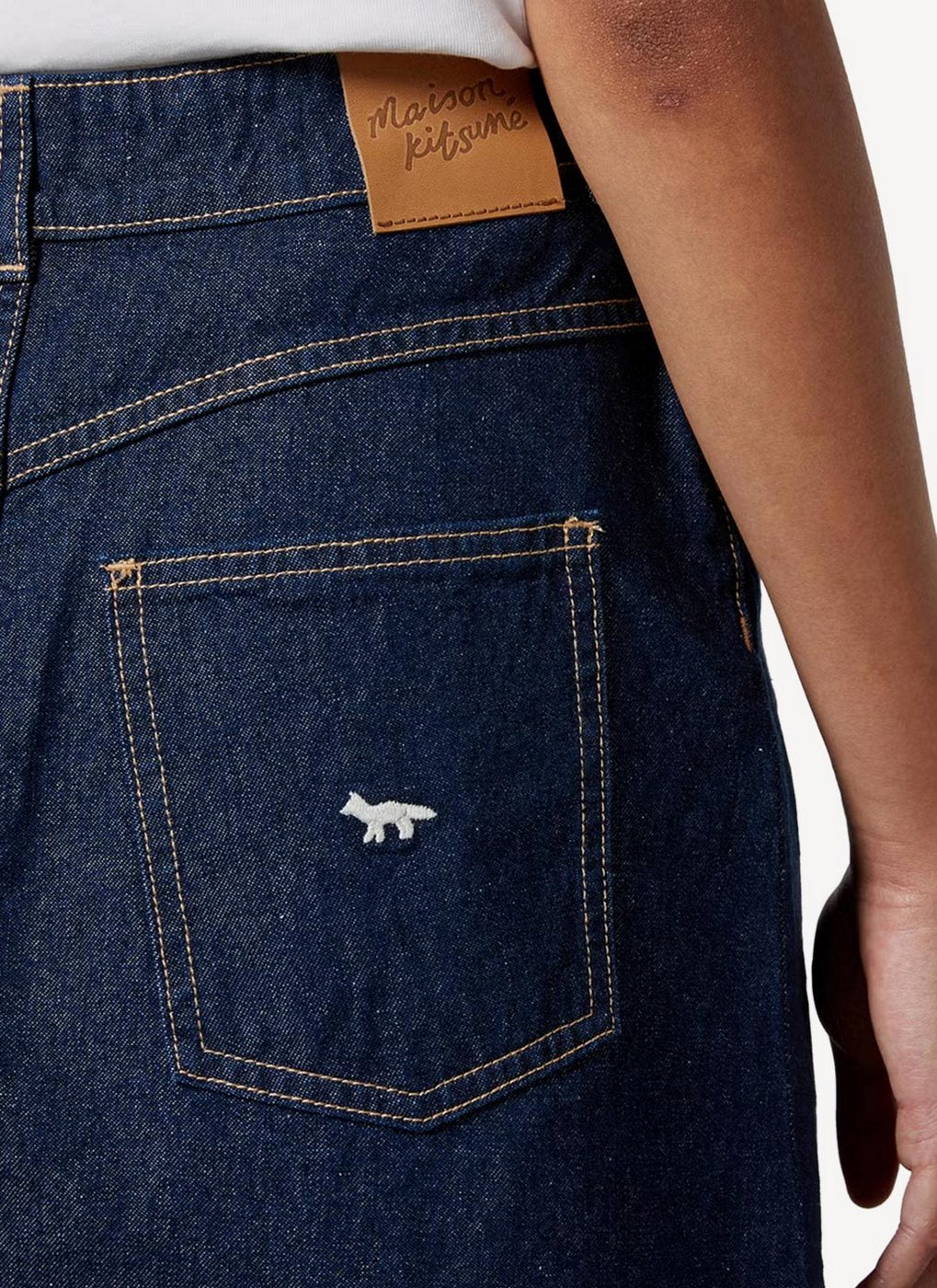 Maison Kitsune - Zipped Skirt - Indigo - Femme