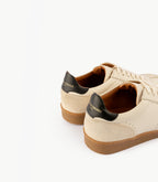 Sneakers Solveig - Pelle liscia - Crema / Nero