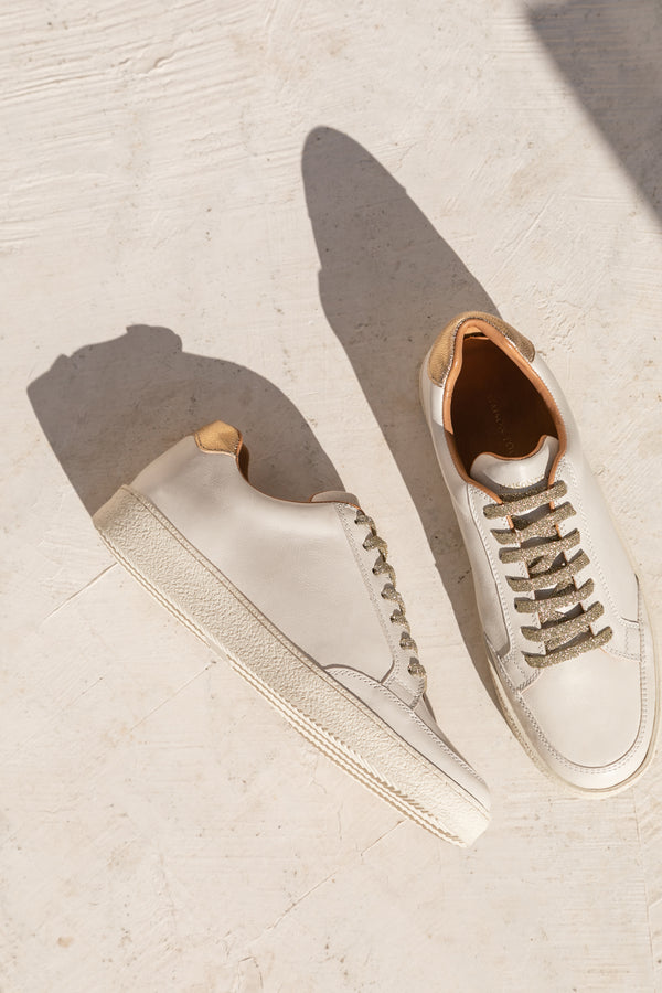 Sneakers Sacha - Pelle liscia - Crema