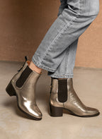 Stivaletti Geraldine - Pelle metallizzata - Oro