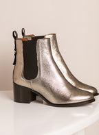 Stivaletti Geraldine - Pelle metallizzata - Oro