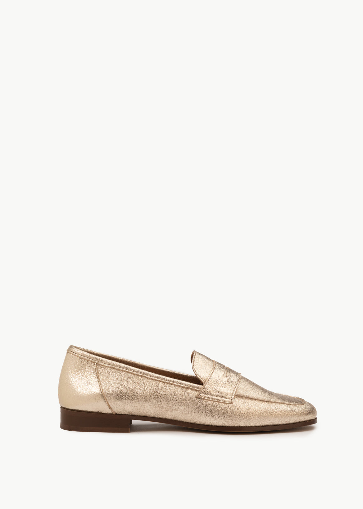 Mocassins Hanna - Cuir Pailleté - Doré