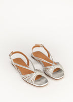 Sandali Melodie - Pelle glitterata - Argento