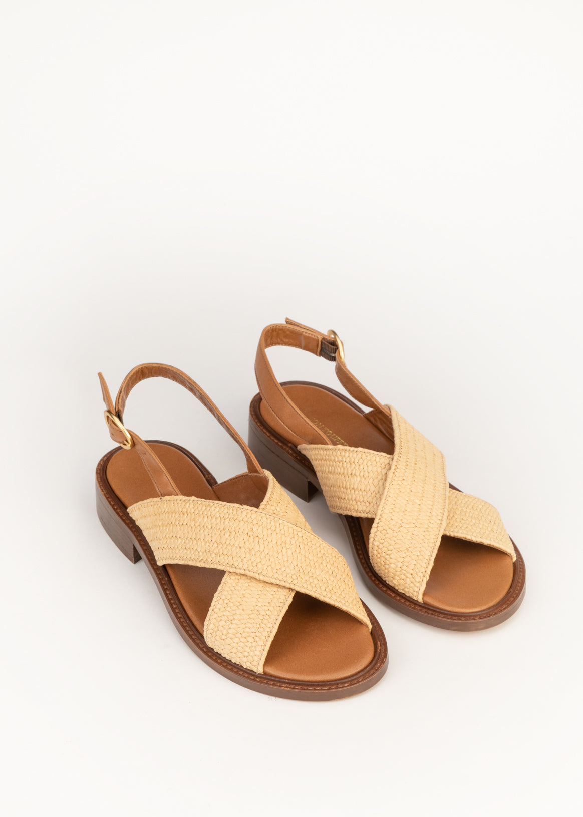 Sandali Rosana - Rafia - Crema