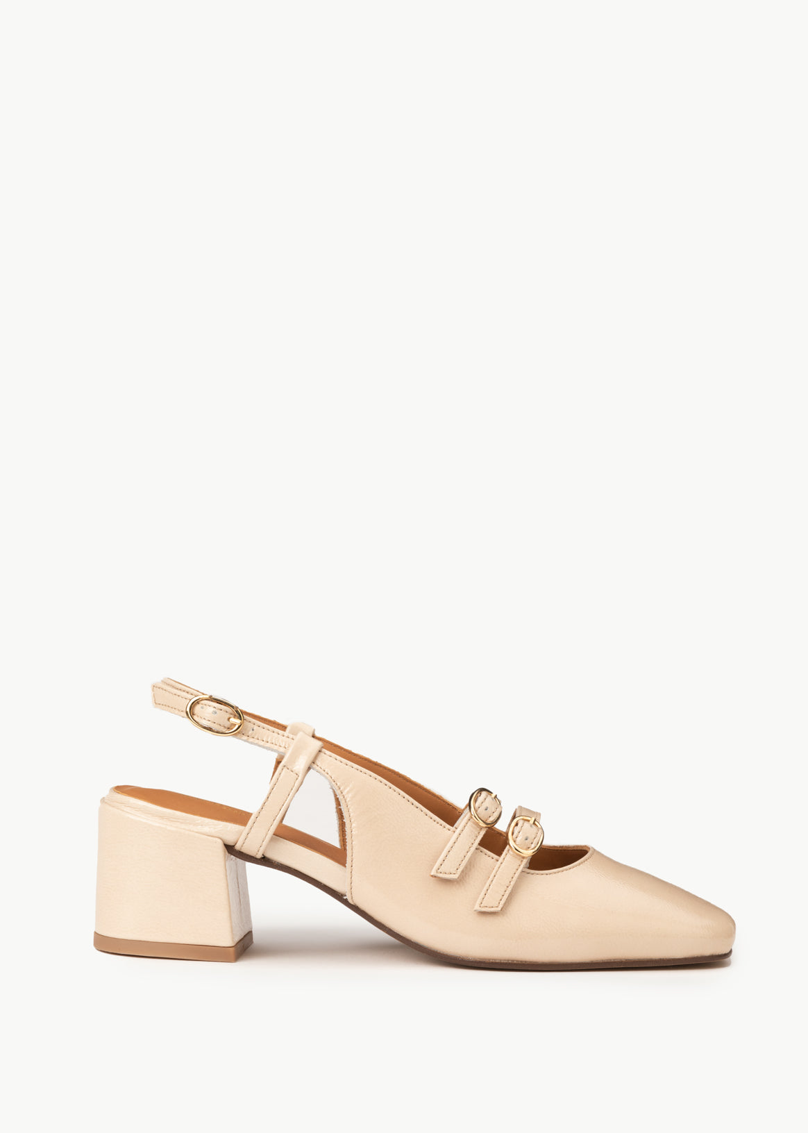 Mary Jane Berenice - Pelle Verniciata - Crema