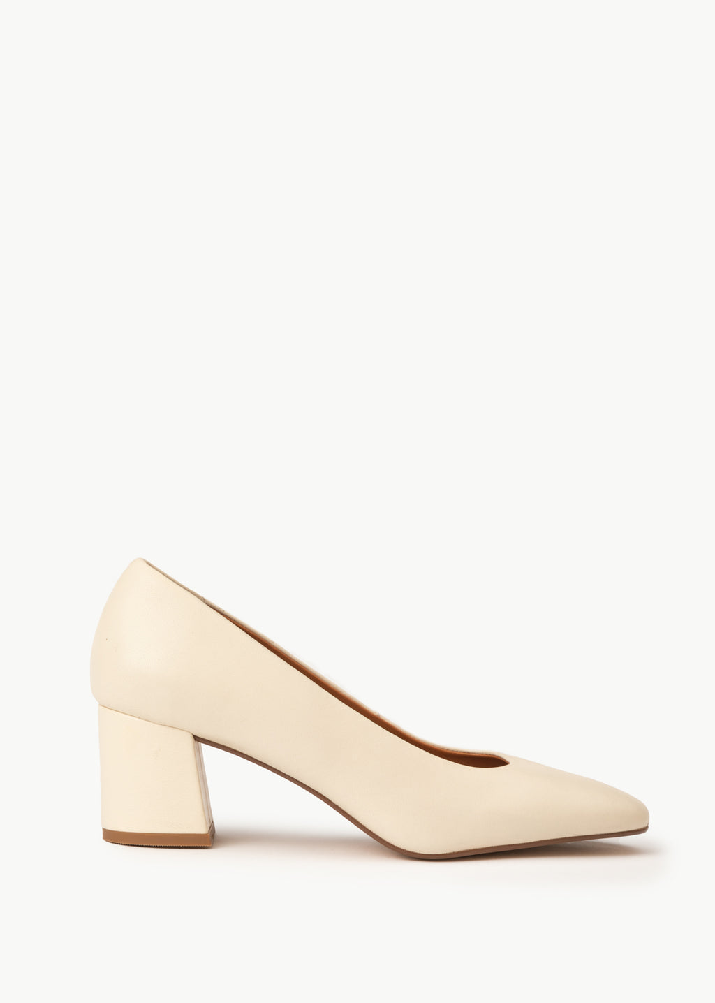 Escarpins Louisa - Cuir Lisse - Creme