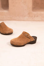 Zoccoli Colette - Pelle scamosciata - Cognac