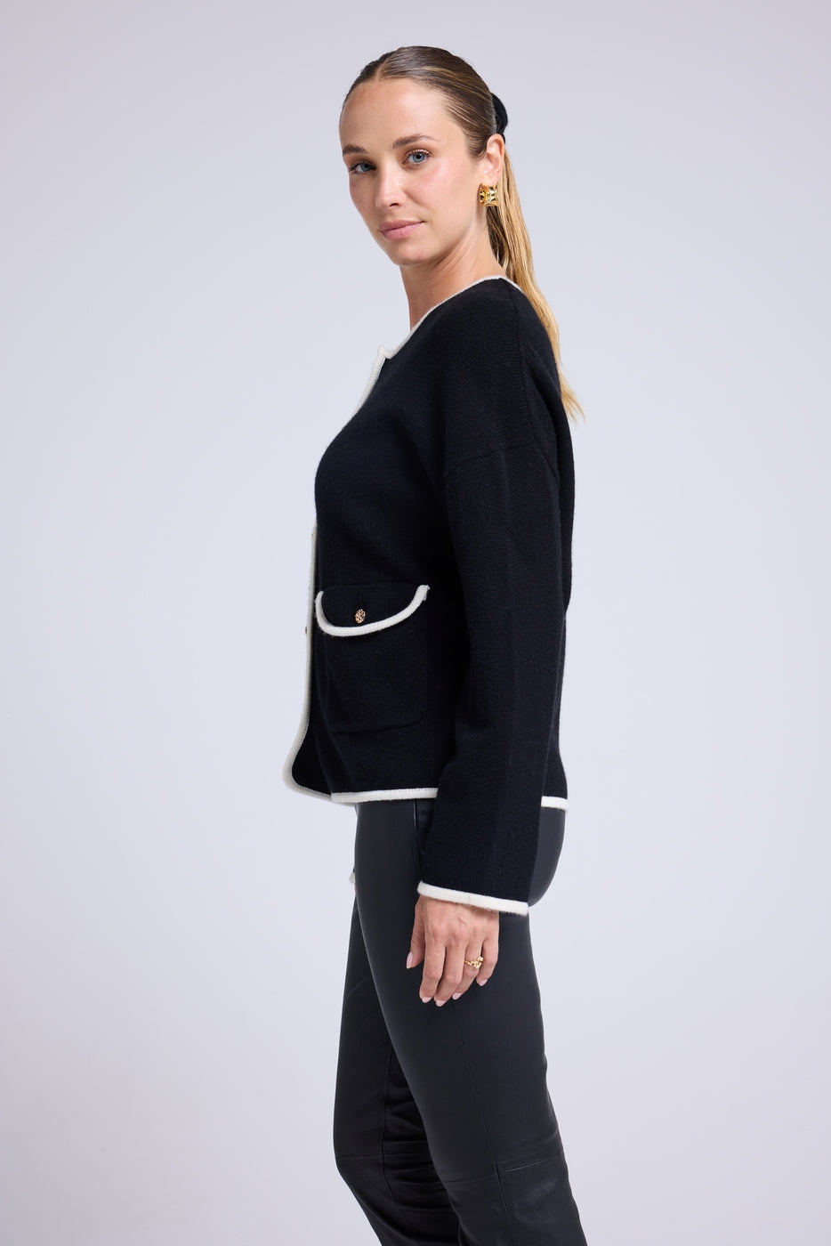 Chaqueta Joya Maja - Negro Blanco