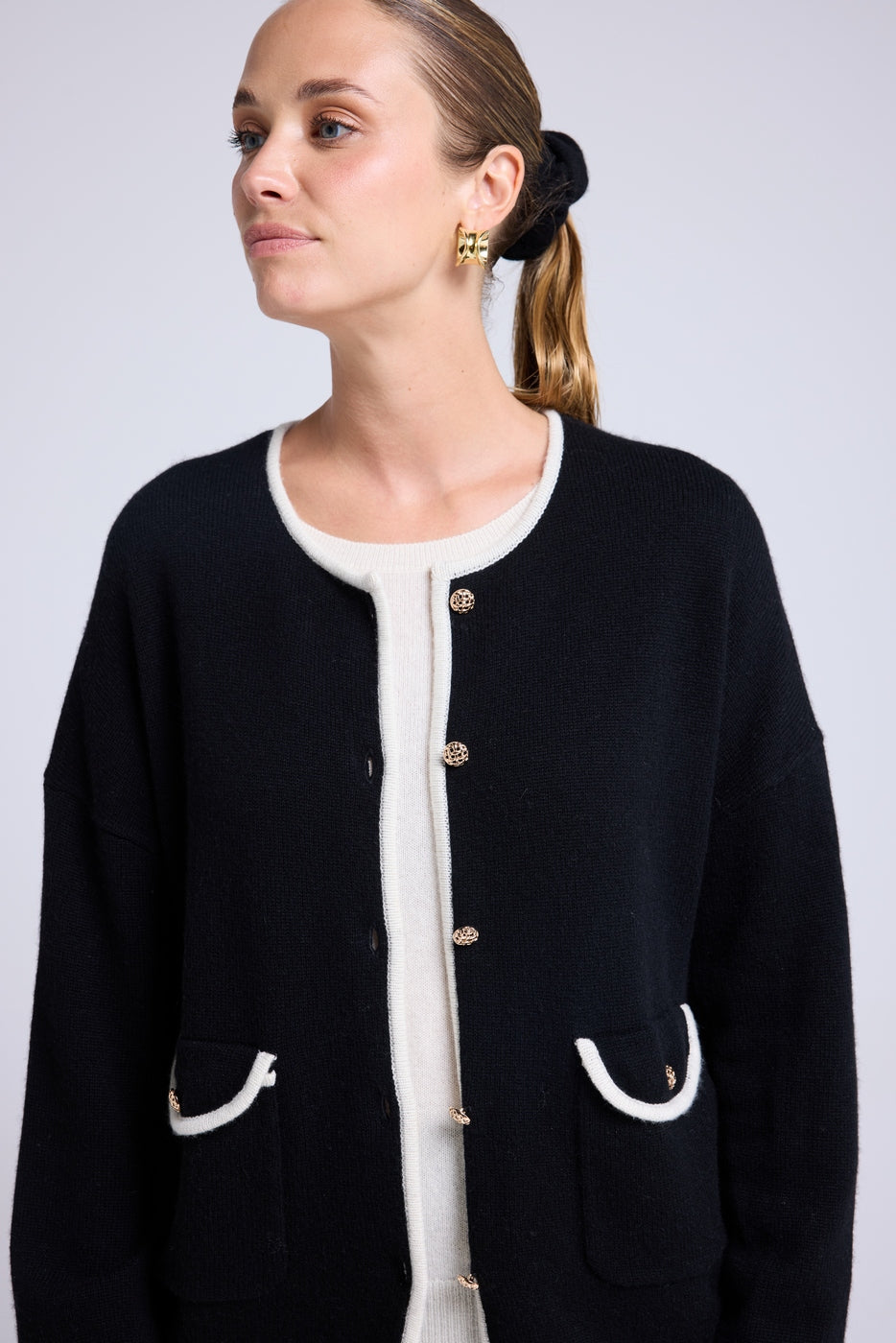 Chaqueta Joya Maja - Negro Blanco
