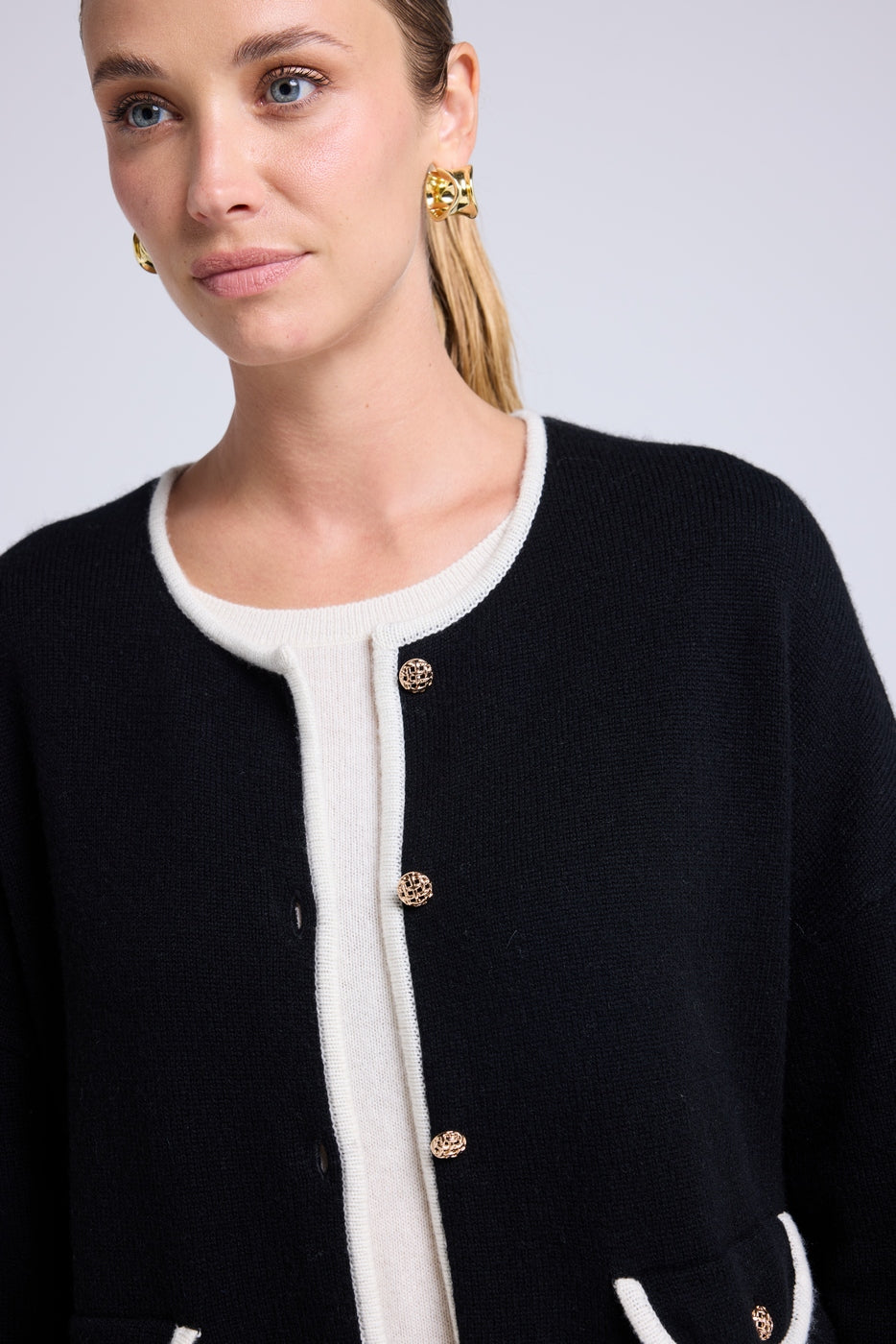Chaqueta Joya Maja - Negro Blanco