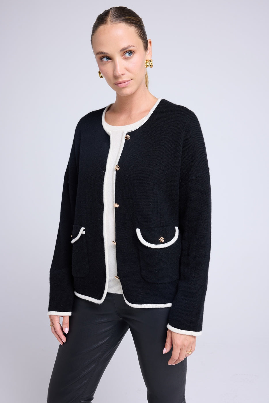 Chaqueta Joya Maja - Negro Blanco