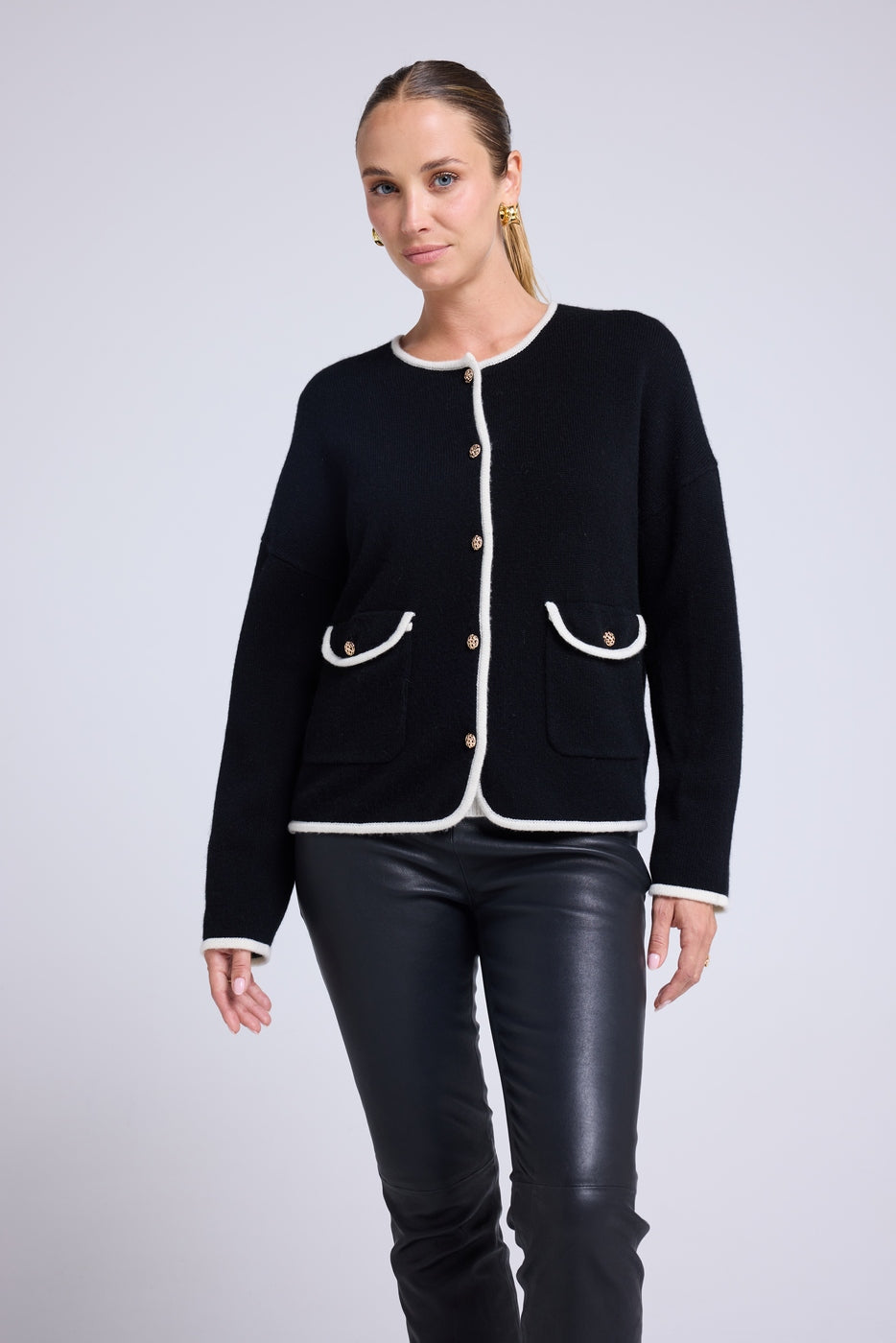 Chaqueta Joya Maja - Negro Blanco