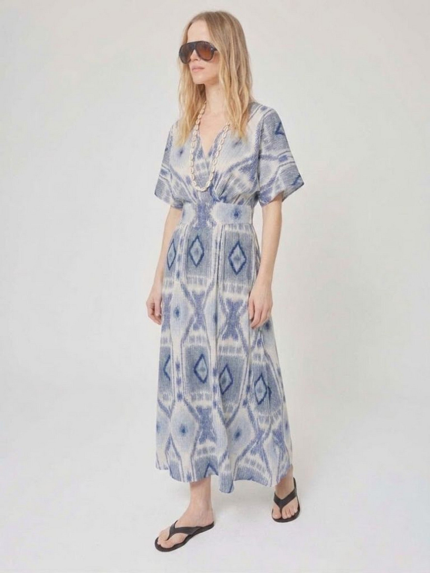 Dress Malakit - Ikat Print