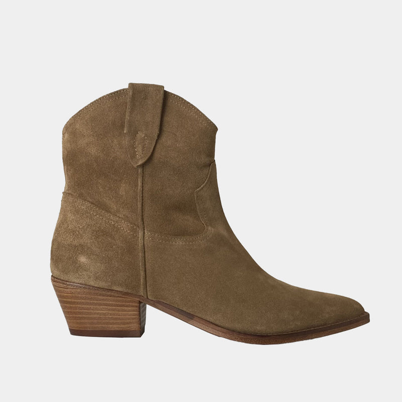 Boots Santiags Ann Tuil Malena - Velours Sable