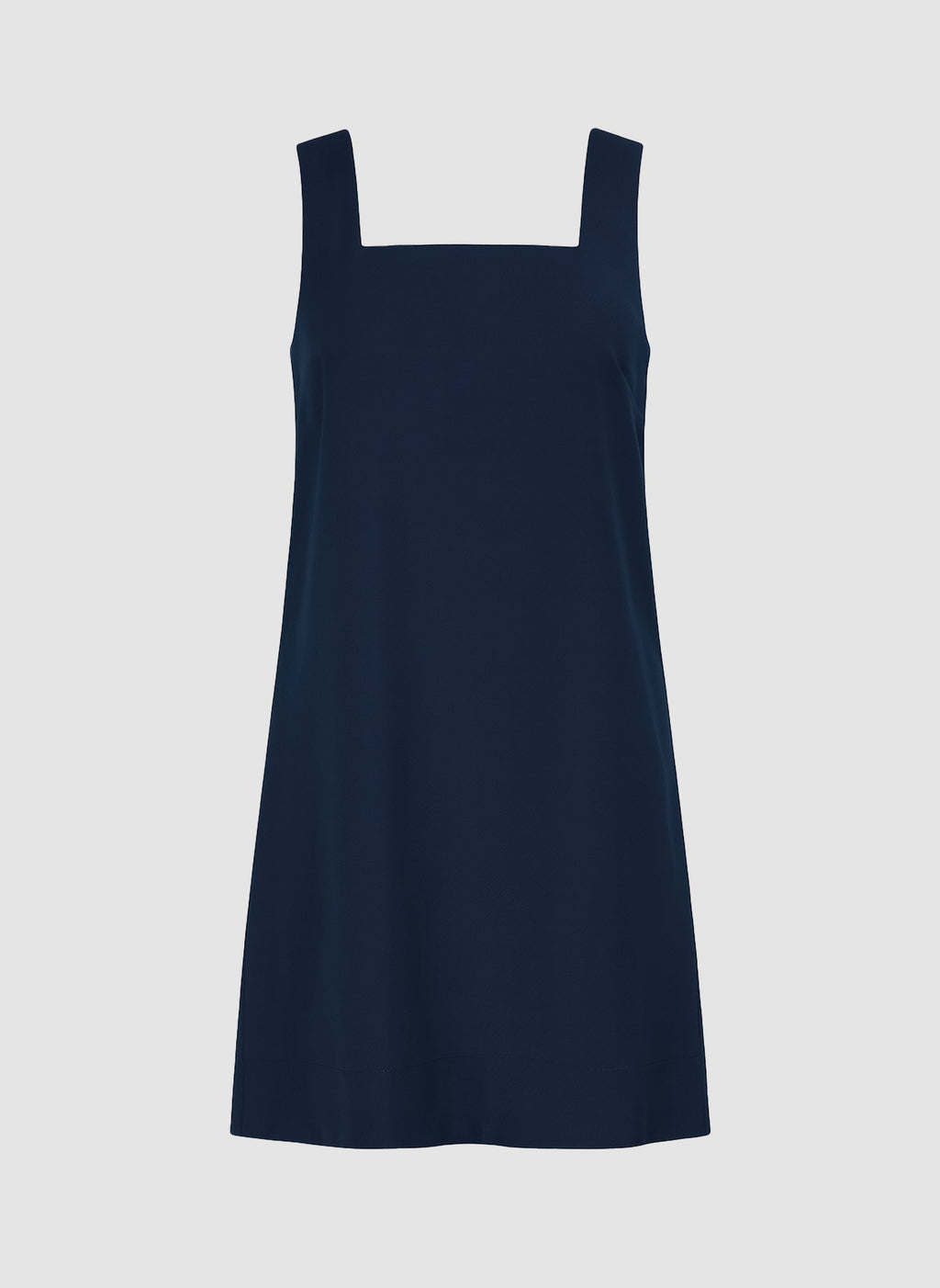 An'ge – Robe Courte Maleo Marine, robe courte bleu marine à bretelles larges, vue de face