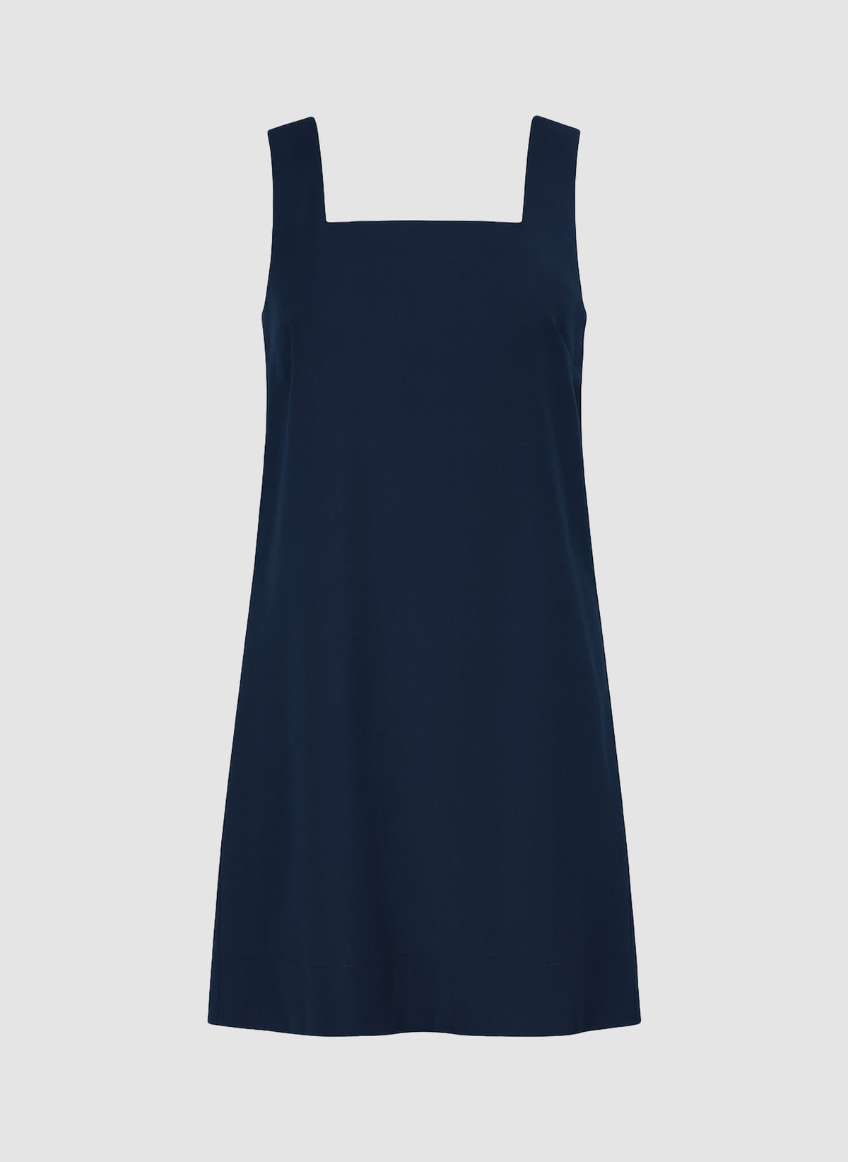 An'ge – Robe Courte Maleo Marine, robe courte bleu marine à bretelles larges, vue de face