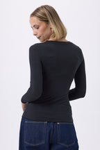 T Shirt V Neck Malibu - Noir - Femme