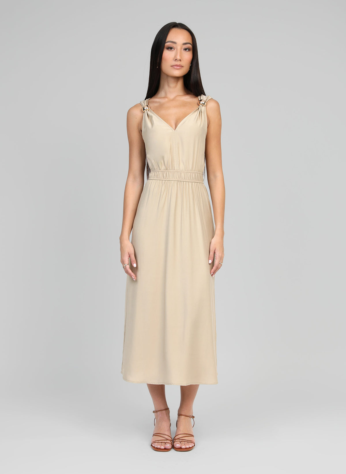 Robe Midi Malouise Beige
