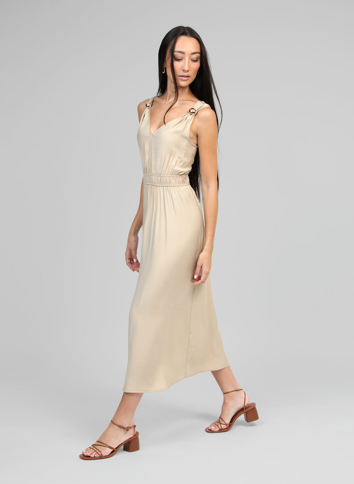 Robe Midi Malouise Beige
