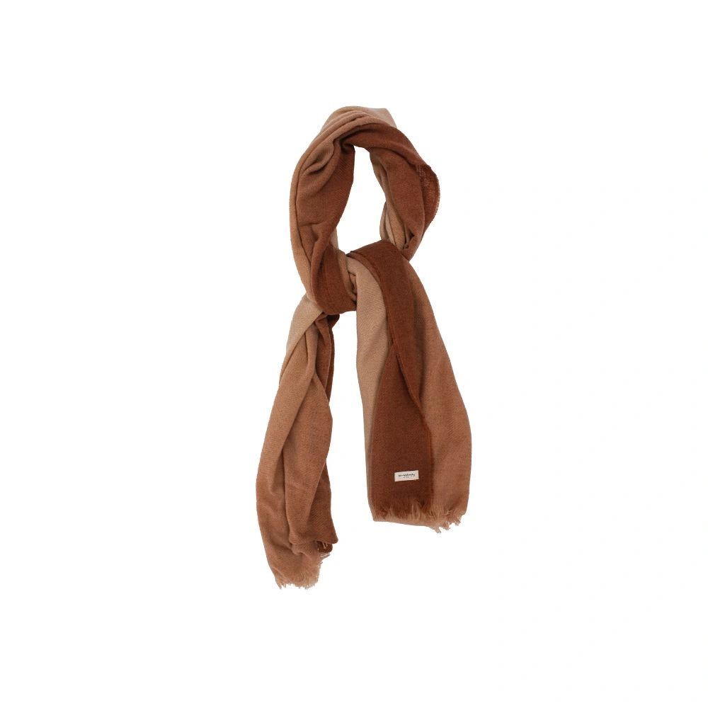 Bufanda con flecos tie and dye de lana 65x200 cm