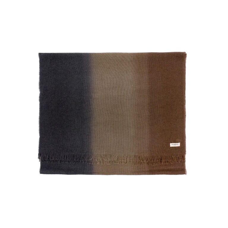 Fringed Tie-Dye Wool Scarf 65x200cm
