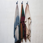 Bufanda con flecos tie and dye de lana 65x200 cm