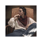 Wool Cashmere Square - Manollo - Bordeaux