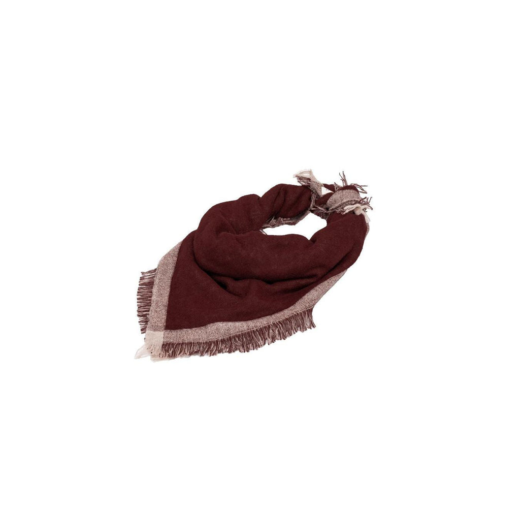 Wool Cashmere Square - Manollo - Bordeaux