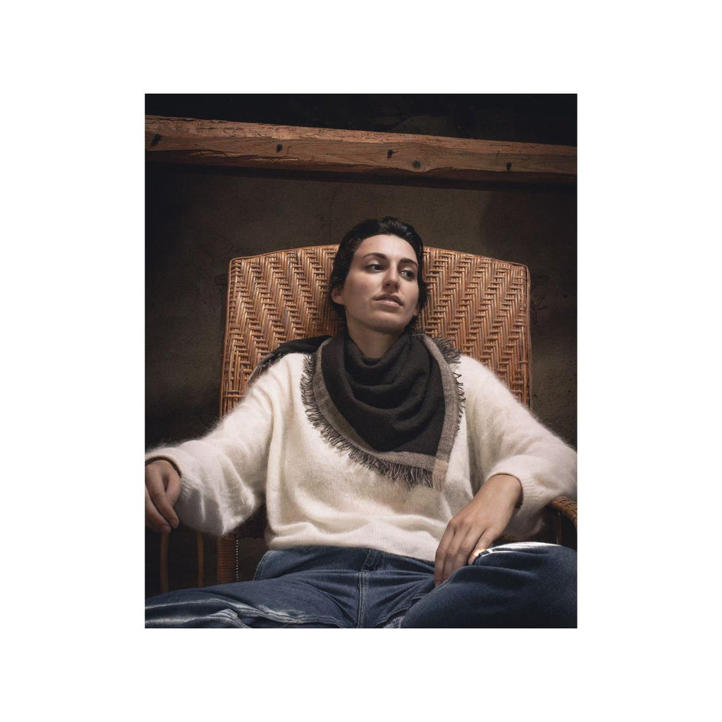 Cashmere Wool Square - Manollo - Brown
