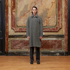 Manteau Balmacaan En Laine Vierge Gris