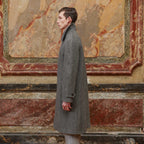Manteau Balmacaan En Laine Vierge Gris