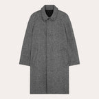 Manteau Balmacaan En Laine Nattée Grise
