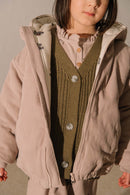 Manteau Frio Corderoy Mauve Pâle Mûres