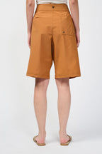 Long Board Shorts With Embroidery - Amber - Men's