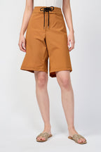 Long Board Shorts With Embroidery - Amber - Men's