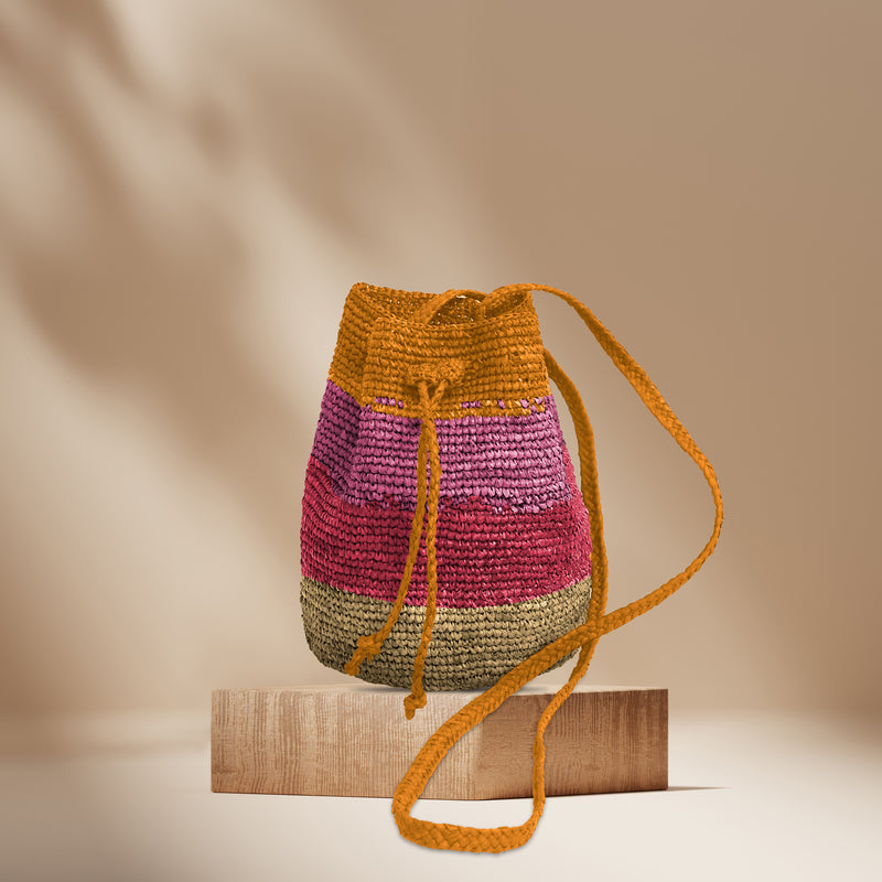 Maora bag - Orange & Pink & Beige