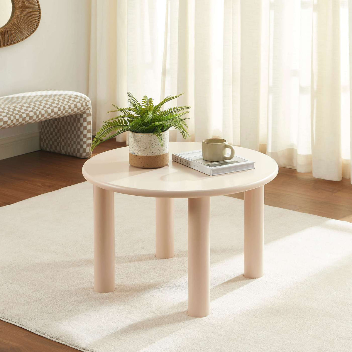 Mara - Tavolino - Effetto laccato - Beige