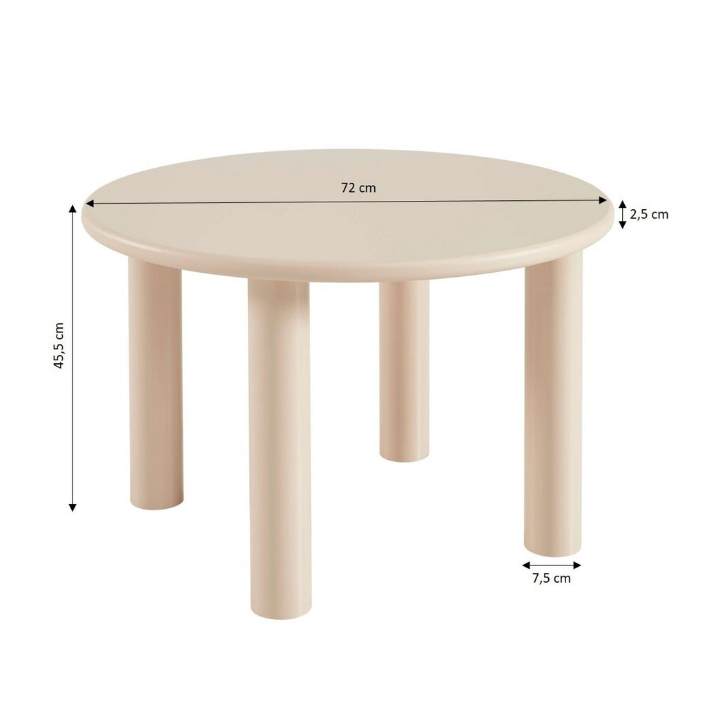 Mara - Tavolino - Effetto laccato - Beige
