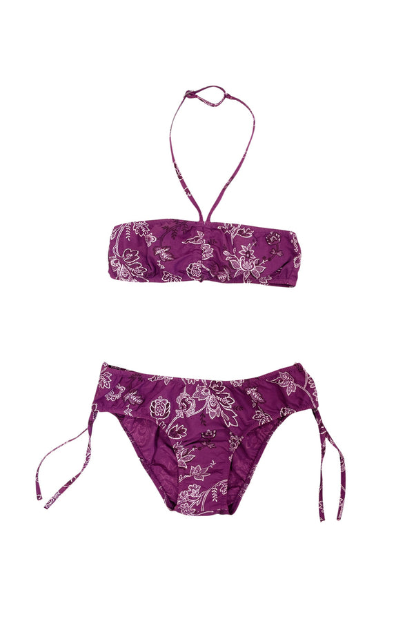 Bañador de 2 piezas para niña - Marathi - Burdeos