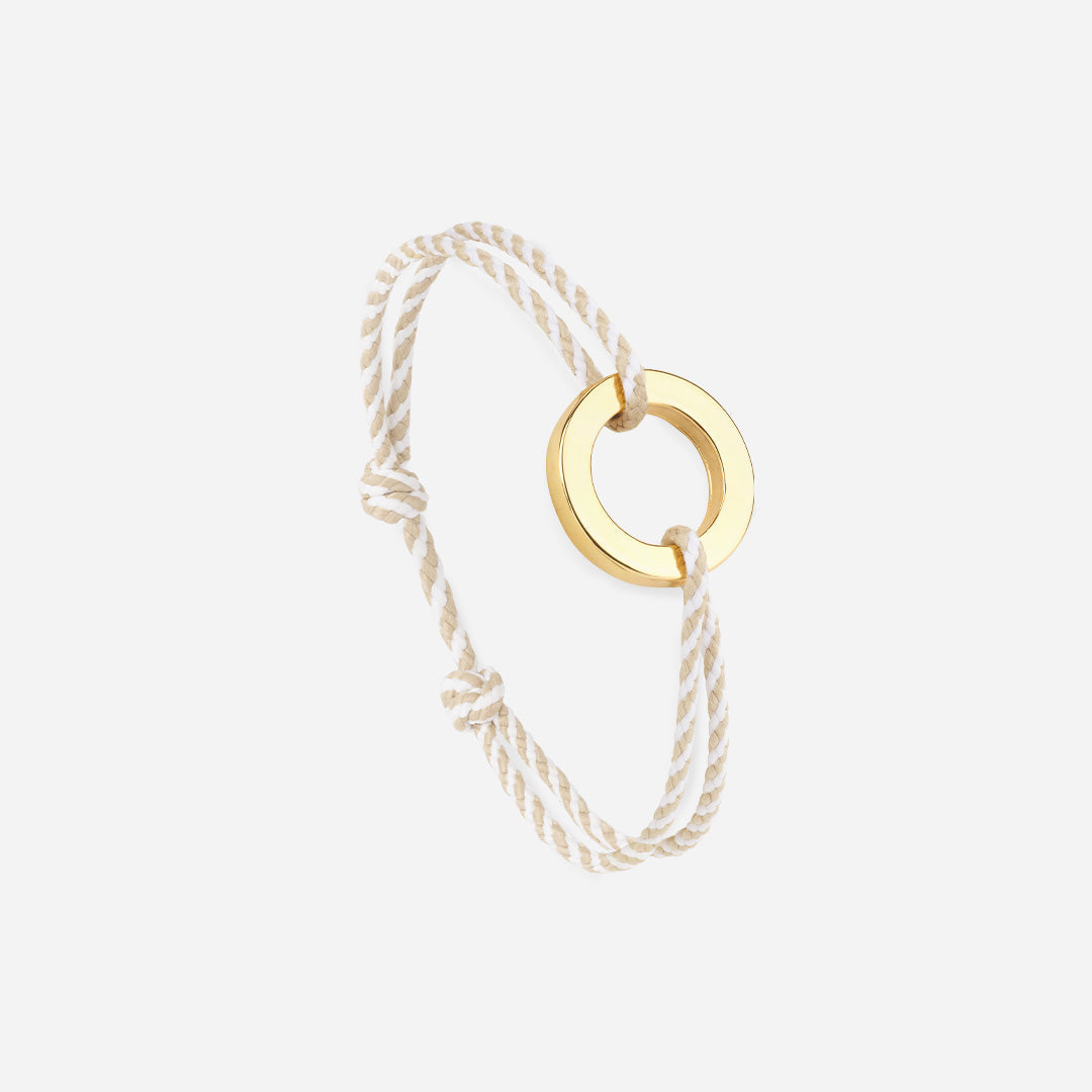 Bracelet Marche - Beige & Blanc